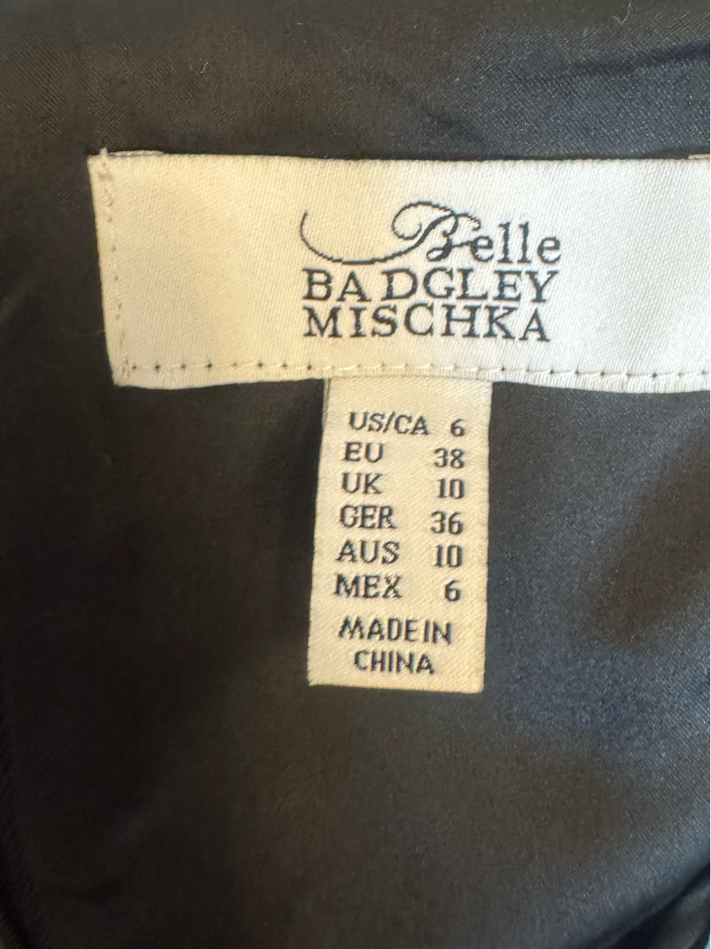 Belle Badgley Mischka Blue Embroidered High Low Jacquard Dress Size 6 - Picture 2 of 15